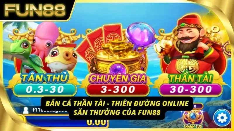 Giao diện bắn cá đầy màu sắc với các loại nồng pháo ngay dưới màn hình