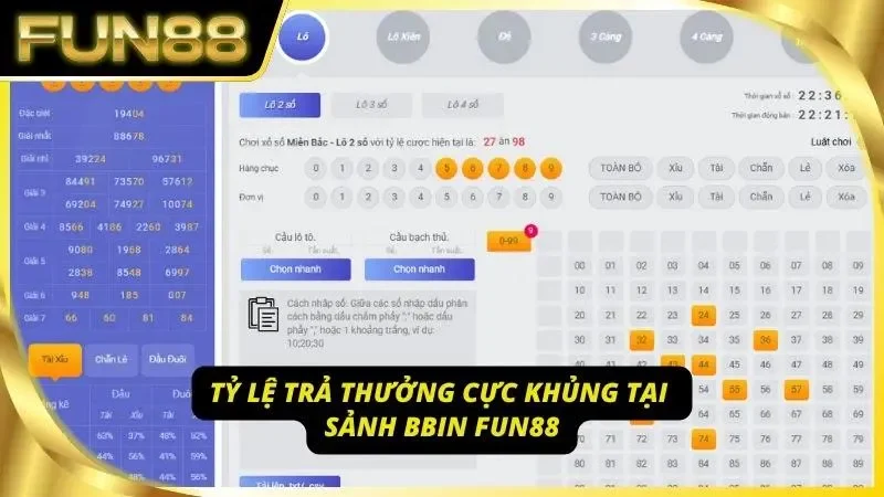 Lợi nhuận cực khủng khi trải nghiệm tại BBin Lottery