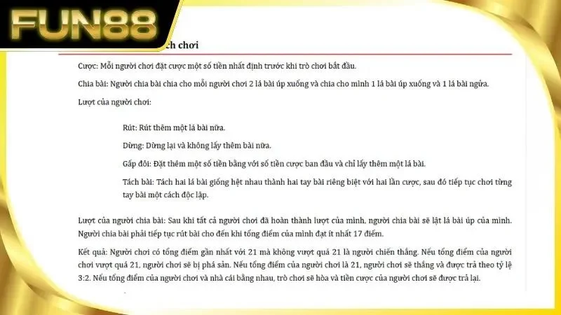 Chia sẻ luật chơi cơ bản của Blackjack