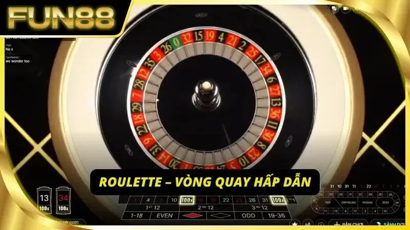 Bánh xe roulette với các con số khó lường