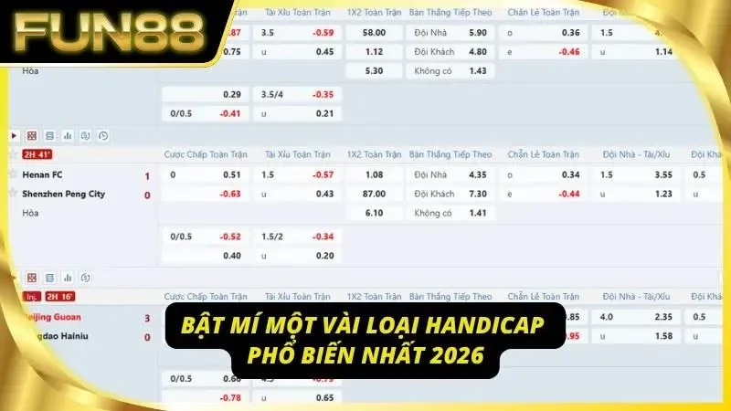 3 cửa cược ăn khách nhất 2026