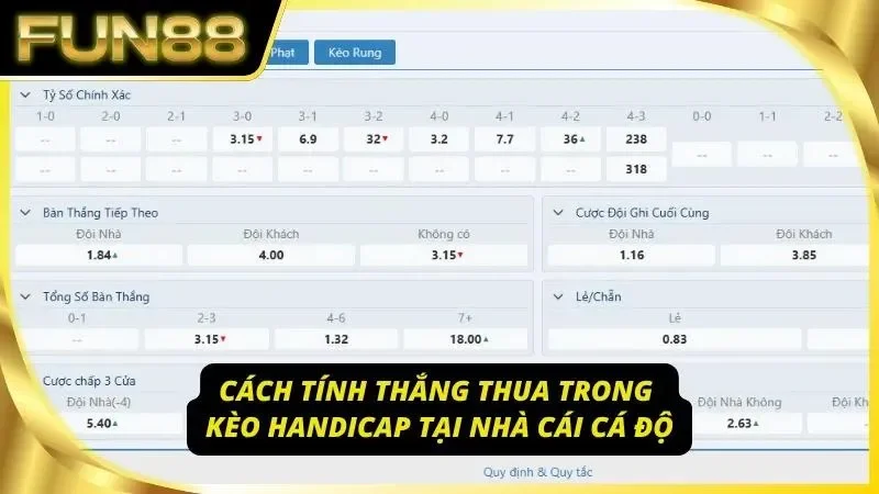 Cách tính thắng thua mà hội viên nên biết