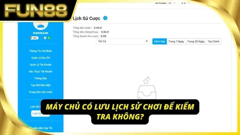 Báo cáo chi tiết lịch sử giao dịch được trích xuất trực tiếp