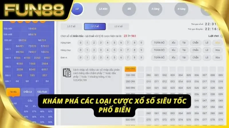 Các dạng cược quay thưởng nhanh hay gặp trên thị trường
